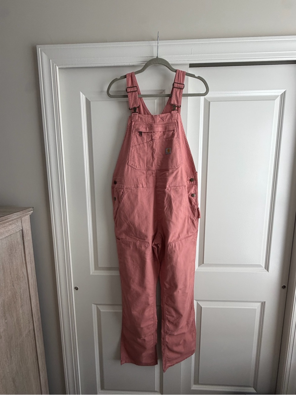 Carhartt Women's Rose Pink Duck Overalls